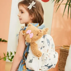 Powell Craft Toys*Brown Pink Dress Teddy Bear (34cm)