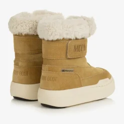 Moon Boot Boots|Boots*Brown Suede Leather Velcro Boots