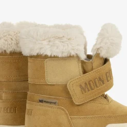 Moon Boot Boots|Boots*Brown Suede Leather Velcro Boots