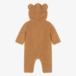 Moschino Baby Coats & Jackets*Brown Teddy Fleece Pramsuit