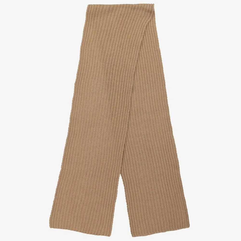 Jamiks Scarves|Scarves*Brown Wool & Viscose Knitted Scarf (190cm)