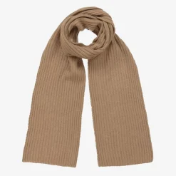 Jamiks Scarves|Scarves*Brown Wool & Viscose Knitted Scarf (190cm)