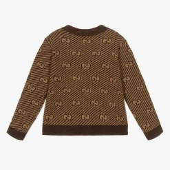 Gucci Tops*Brown Wool GG Baby Cardigan