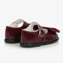 Early Days First Walkers|First Walkers*Burgundy Red Patent Bar Shoes