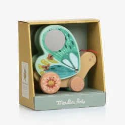 Moulin Roty Toys|Toys*Butterfly Pull Along Wooden Toy (16cm)