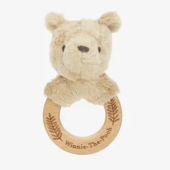 Rainbow Designs Toys*Classic Pooh Bear Wooden Rattle Toy (13cm)