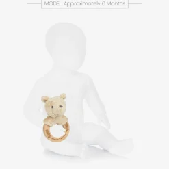 Rainbow Designs Toys*Classic Pooh Bear Wooden Rattle Toy (13cm)