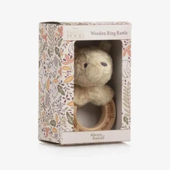 Rainbow Designs Toys*Classic Pooh Bear Wooden Rattle Toy (13cm)