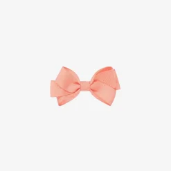 Peach Ribbons Hair Accessories*Coral Pink Bow Hair Clip (7cm)