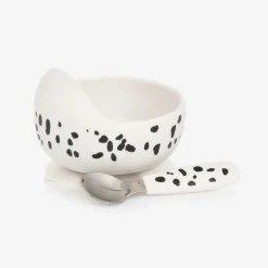 Elodie Lunch Accessories|Lunch Accessories*Dalmatian Print Feeding Bowl & Spoon Set