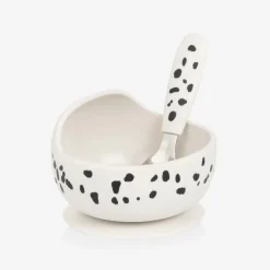 Elodie Lunch Accessories|Lunch Accessories*Dalmatian Print Feeding Bowl & Spoon Set