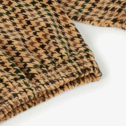 Mini Rodini Tops*Dark Beige Houndstooth Velour Sweatshirt