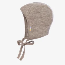 Joha Hats*Dark Beige Merino Wool Bonnet