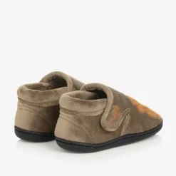 Chipmunks Slippers|Slippers*Dark Beige Velcro Lion Slippers