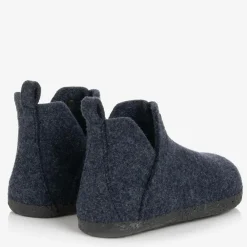 Birkenstock Slippers|Slippers*Dark Blue Wool Felt Slippers