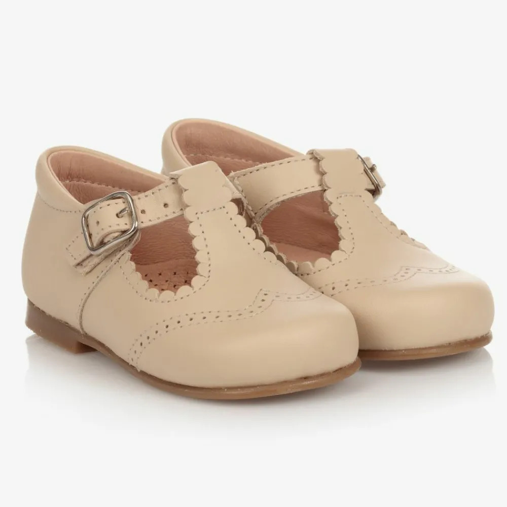 Childrens Classics Bar Shoes|Bar Shoes*Deep Ivory Leather Shoes