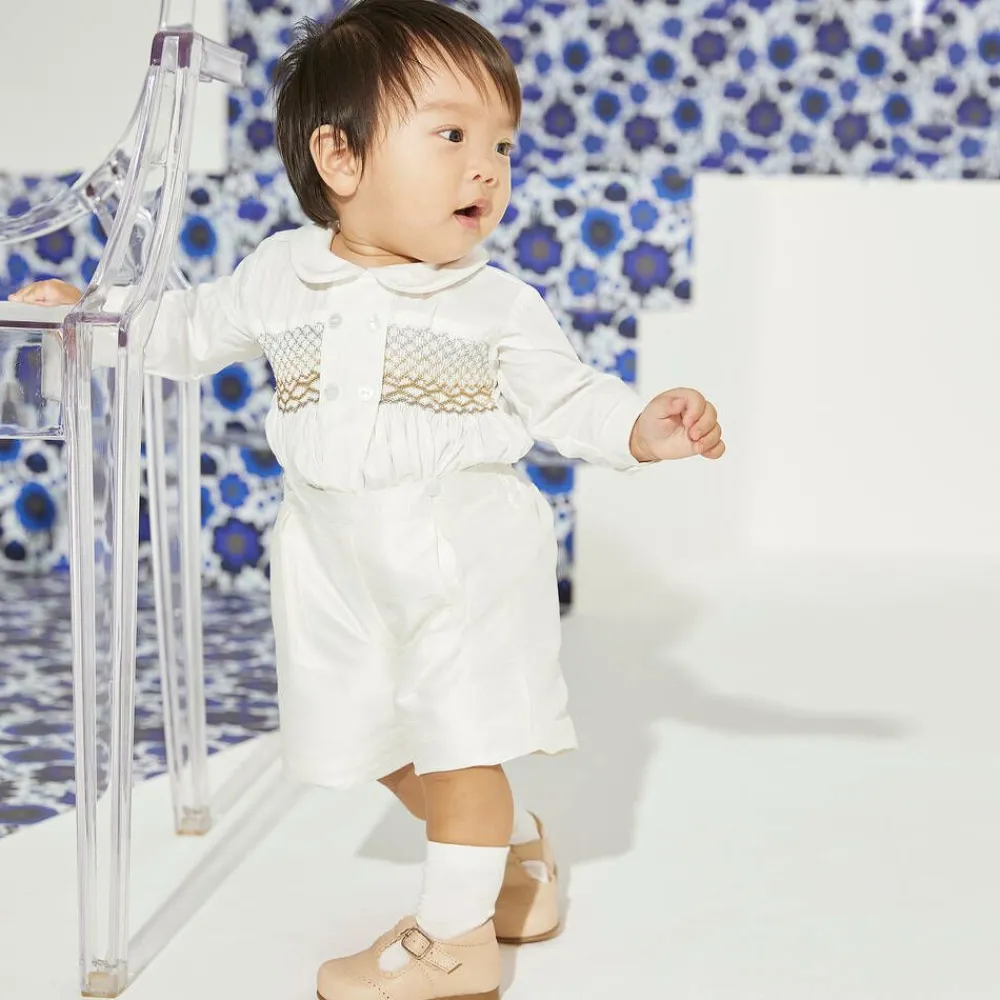 Childrens Classics Bar Shoes|Bar Shoes*Deep Ivory Leather Shoes