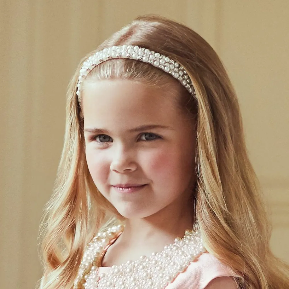 Cute Cute Hair Accessories*Diamanté & Pearl Bead Headband