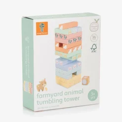 Orange Tree Toys Toys|Toys*Farmyard Animals Tumbling Tower Game