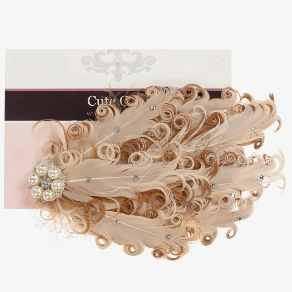 Cute Cute Hair Accessories*Feather & Pearl Headband