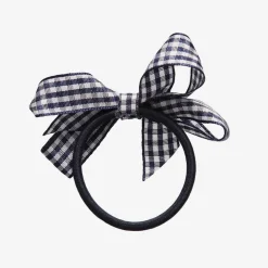 Peach Ribbons Hair Accessories*Gingham Bow Hair Elastic (7cm)