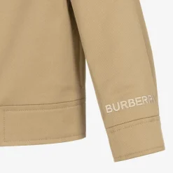 Burberry Coats & Jackets*Girls Beige & Check Gabardine Jacket