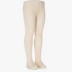 Mayoral Tights*Girls Beige & Gold Cotton Tights