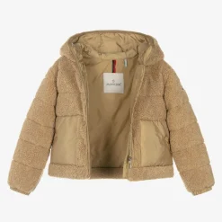 Moncler Enfant Coats & Jackets*Girls Beige Audrieu Teddy Fleece Jacket