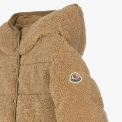 Moncler Enfant Coats & Jackets*Girls Beige Audrieu Teddy Fleece Jacket