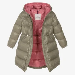 Moncler Enfant Coats & Jackets*Girls Beige Bellevue Down Puffer Coat