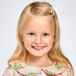 Bowtique London Hair Accessories*Girls Beige Bow Hair Clip (4cm)