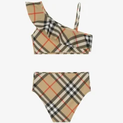 Burberry Swimwear*Girls Beige Check Bikini SandCheck