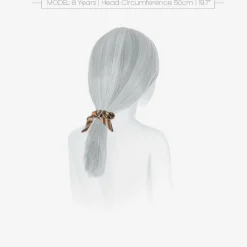 Burberry Hair Accessories*Girls Beige Check Hair Scrunchie (10cm)