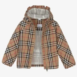Burberry Coats & Jackets*Girls Beige Checked Jacket