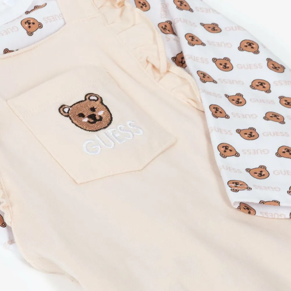 Guess Gifts|Babysuits*Girls Beige Cotton Babysuit Gift Set