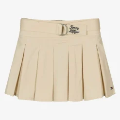 Tommy Hilfiger Skirts*Girls Beige Cotton Pleated Skirt