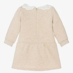 Chloé Dresses*Girls Beige Cotton Sweatshirt Dress