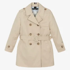 Tommy Hilfiger Coats & Jackets*Girls Beige Cotton Trench Coat
