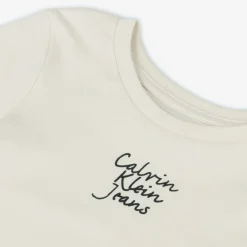 Calvin Klein Tops*Girls Beige Cotton T-Shirt