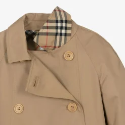 Burberry Coats & Jackets*Girls Beige Cotton Twill Coat