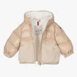 Moncler Enfant Coats & Jackets*Girls Beige Down Padded Bluma Coat