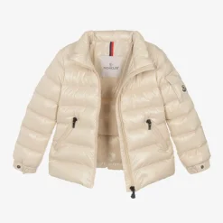 Moncler Enfant Coats & Jackets*Girls Beige Down Padded Badyf Jacket