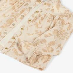 Le Chic Tops*Girls Beige Floral Crêpe Chiffon Blouse