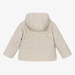 Mayoral Coats & Jackets*Girls Beige Floral Quilted Jacket