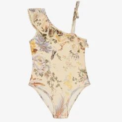 Zimmermann Swimwear*Girls Beige Floral Swimsuit CreamMultiFloral
