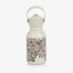 Elodie Lunch Accessories*Girls Beige Floral Water Bottle (16cm)