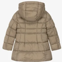 Mayoral Coats & Jackets*Girls Beige Hooded Puffer Coat