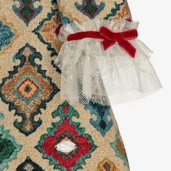 Miranda Dresses*Girls Beige Jacquard Dress