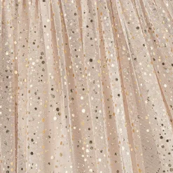 Caramelo Kids Dresses*Girls Beige Jersey & Tulle Dress