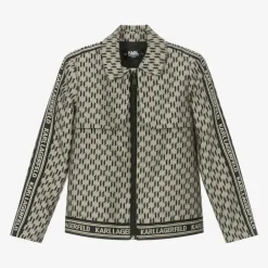 KARL LAGERFELD KIDS Coats & Jackets*Girls Beige KL Monogram Jacket